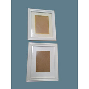 White Farmhouse Picture Frames 8 X 10 w/Glass Pair